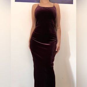 Vintage velvet rhapsody corset back maxi dress size 6